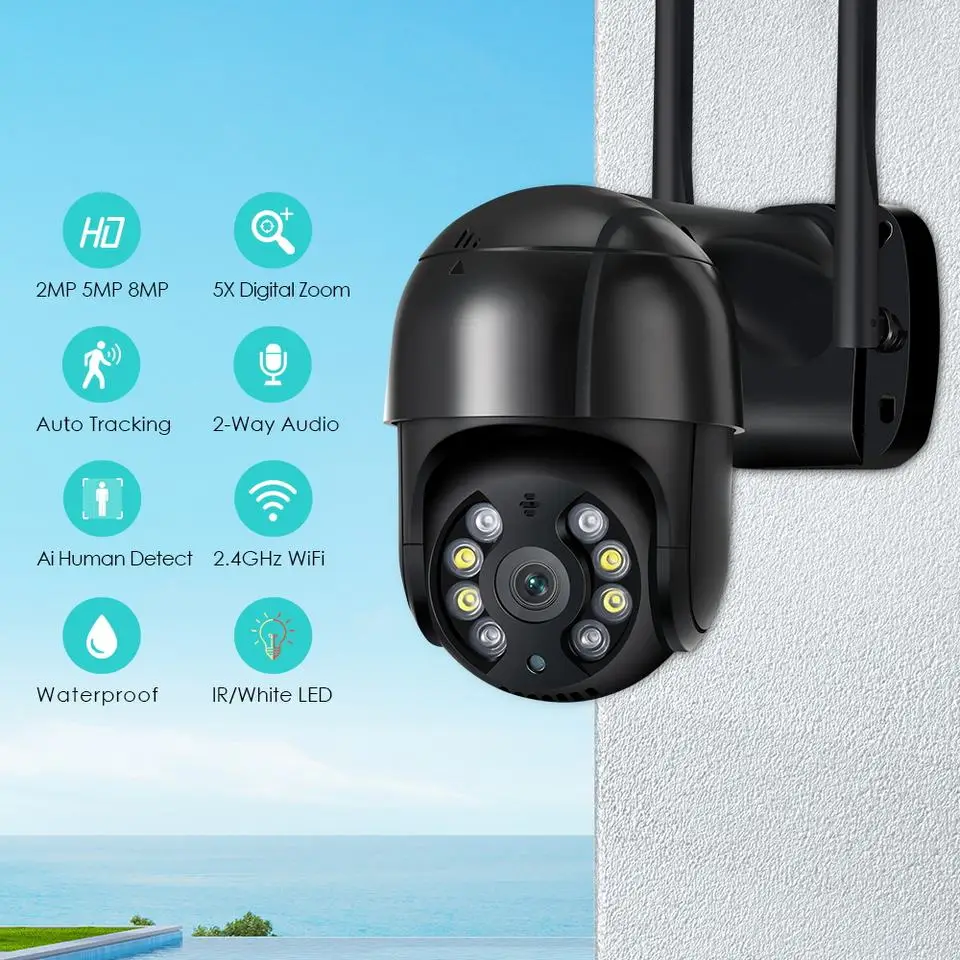 Rscamtom 2K Outdoor Camera Surveillance Products Two Way Voice Night Vision Full Color Cameras Video and Audio - Image 2