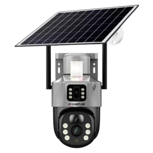 Rscamtom V380 Outdoor Camera Wifi Wireless Solar Two Way Voice SD Card Dual Lens 360 Wifi Camera