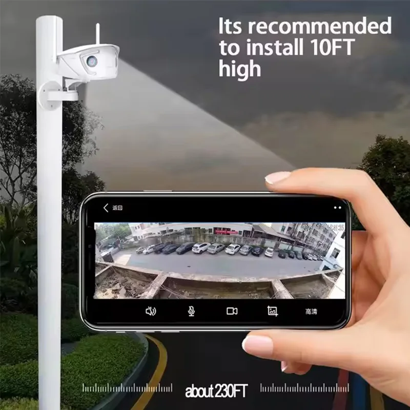 Rscamtom 2K Wifi Dual Lens Camera 180 Degree Wide Angle Motion Detection Alarm Night Vision Full Color Cctv Camera for Home - Image 4