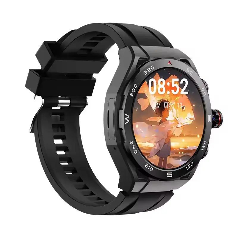 HW18 Call 2 Smartwatch Amoled Display Round Screen SOS GPS Location Rotating Camera Video Call WiFi 4G Smart Watch with Sim Card - Image 3