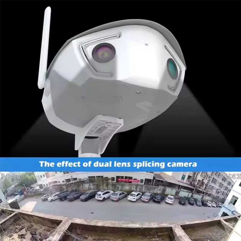 Rscamtom 2K Wifi Dual Lens Camera 180 Degree Wide Angle Motion Detection Alarm Night Vision Full Color Cctv Camera for Home - Image 3