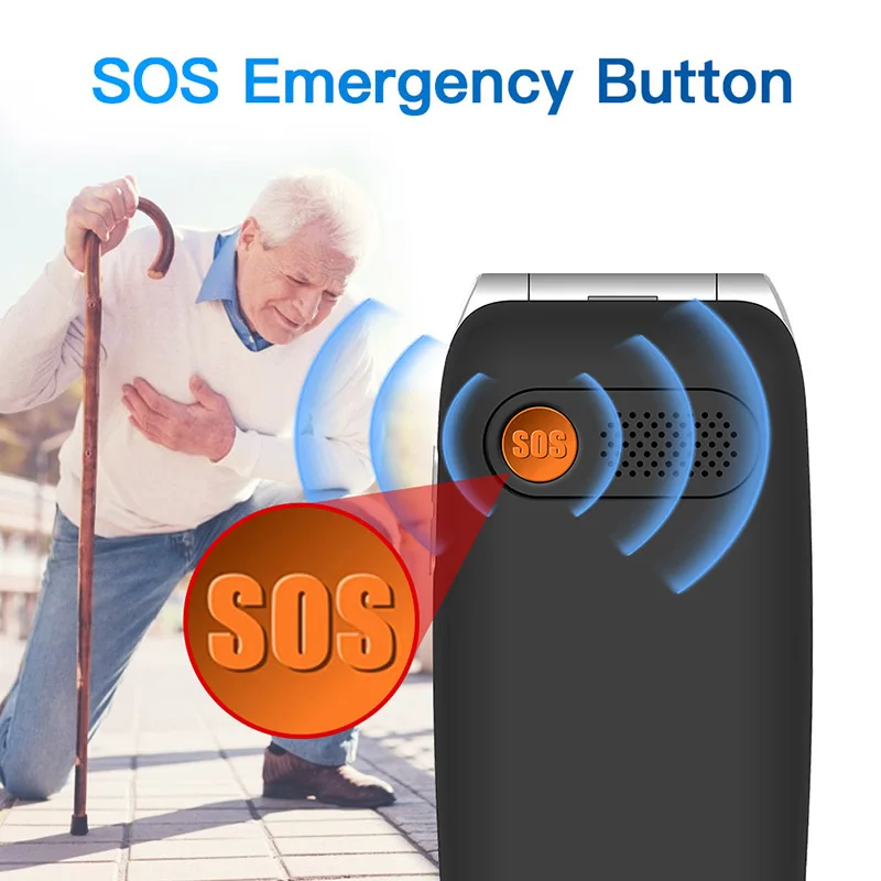 Newest 2.4 Inch Dual Screen Big Button Keypad 4G Flip Senior Mobile Phone with SOS Pack of 50 - Image 4