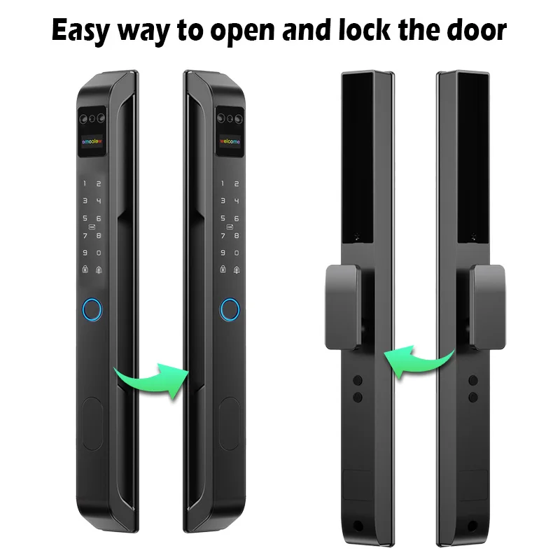 XSDTS DQ09 Smart Lock 3D Face Unlock Fingerprint Keyless Entry Door Lock WiFi Tuya Remote Control Waterproof for Outdoor Gate - Image 4