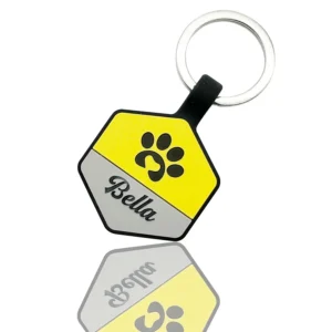 Custom Silicone Pet ID Tags Waterproof, Lightweight & Personalized Dog Cat Name Tags Pack of 10