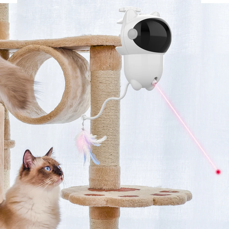 New 3 in 1 Automatic Luxury Plastic Cat Toys Interactive Smart LED Teaser Laser Toy for Indoor Cats & Kittens - Image 2