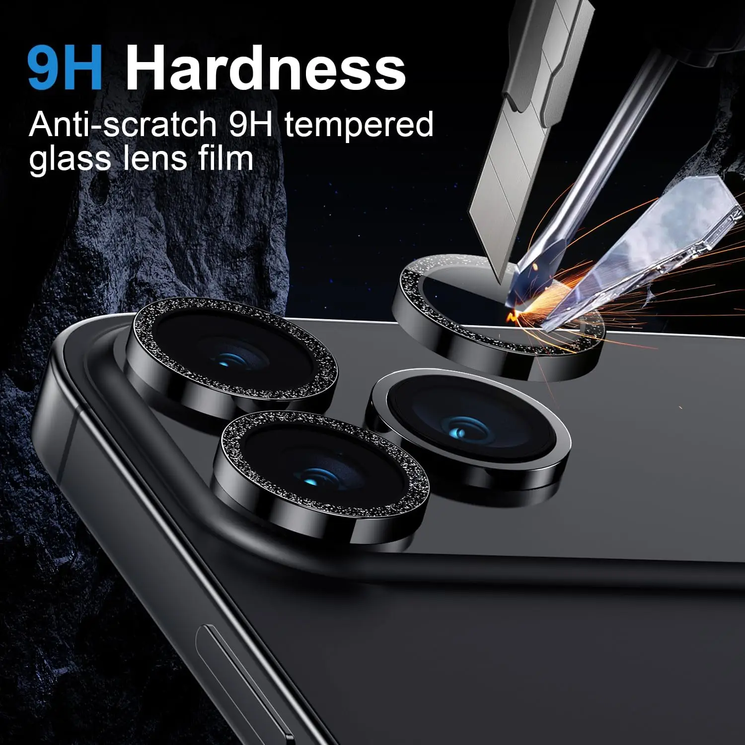 Shiny Lens Protector and 17 Air Easy Installation Glitter Camera Film Series Rear Camera for iPhone 17 Pro Max Pack of 50 - Image 3