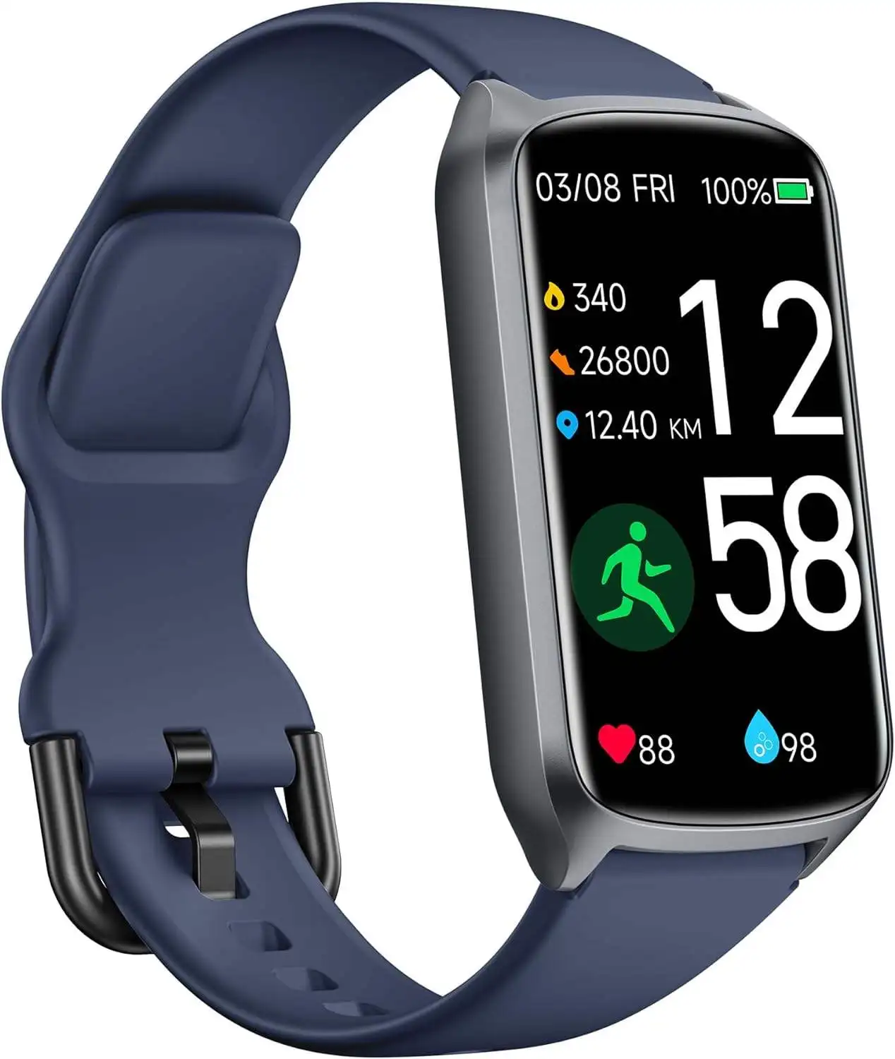 24/7 Heart Rate Monitor Health Fitness Tracker 5ATM Waterproof Touch Screen Step Tracker Pedometer IPS Sleep Answer Calls - Image 2