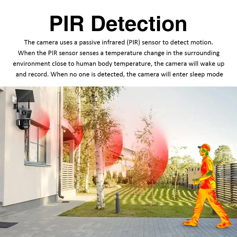 Rscamtom 3K 6MP Farm Dual Lens Triple Screen 4G Solar Camera Motion Detection Video Voice Alarm Security Camera Outdoor - Image 3