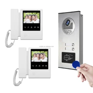 Anjielo Smart Video Intercom Doorbell System 1 Outdoor Camera + Multi-screen Indoor (2/4/6/8/10/12 Screens) IP65 Pack of 2