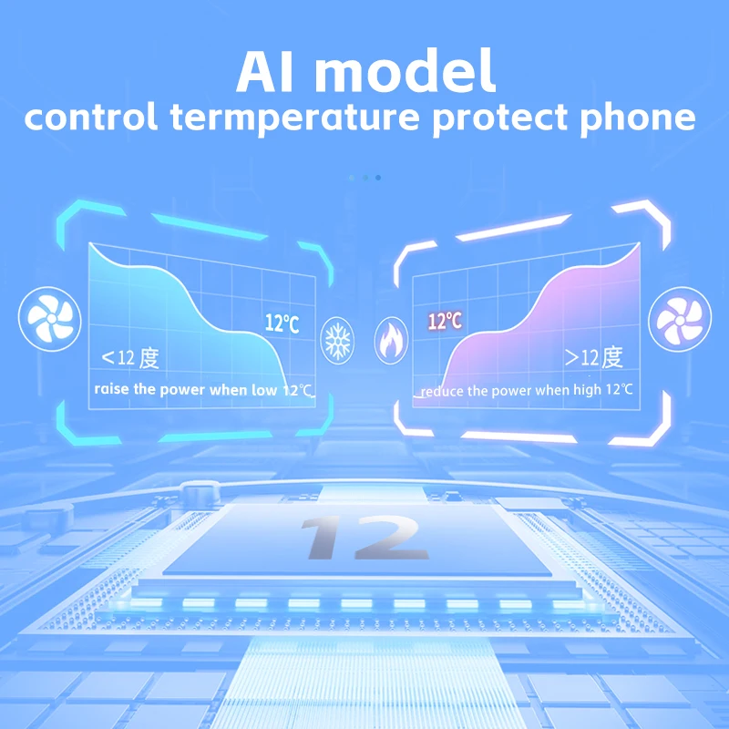 DY31 Portable Artificial Intelligence Magnetic Adjustable RGB Light AI Semiconductor Phone Cooler Pack of 10 - Image 2