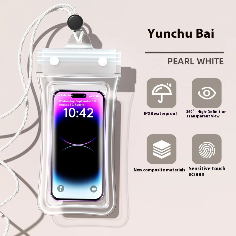 IPX8 Mobile Phone Waterproof Case Clear Waterproof Bag Pouch TPU Water Proof Universal Cell Phone Bag for Iphone Pack of 10 - Image 2