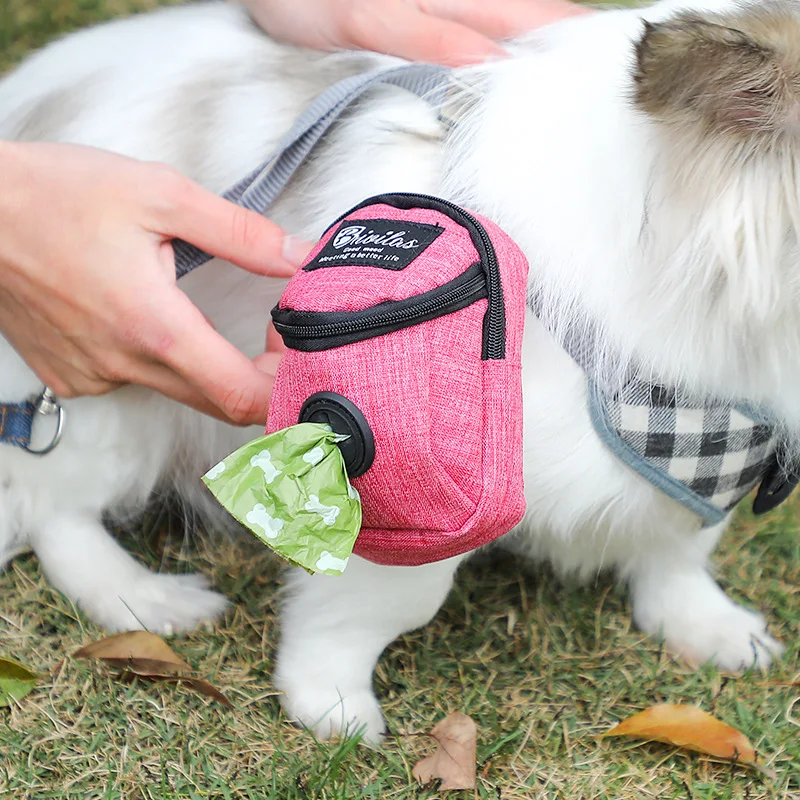 Multi-Functional Pet Bag Waste Bag Dispenser & Treat Carrier for Dog Walks & Training Pack of 10