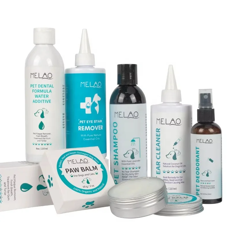 OEM/ODM Natural Pet Care Set -Dog Paw Balm, Ear Cleaner, Eye Drops, Shampoo for Dogs & Cats - Image 2