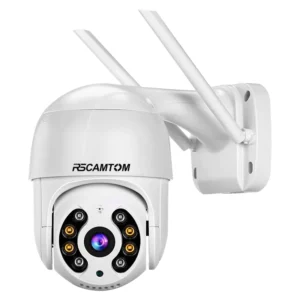 Rscamtom 4MP Icsee Outdoor Color Night Vision Wifi Camera IP66 Waterproof Motion Detection Alarm Cameras De Seguridad