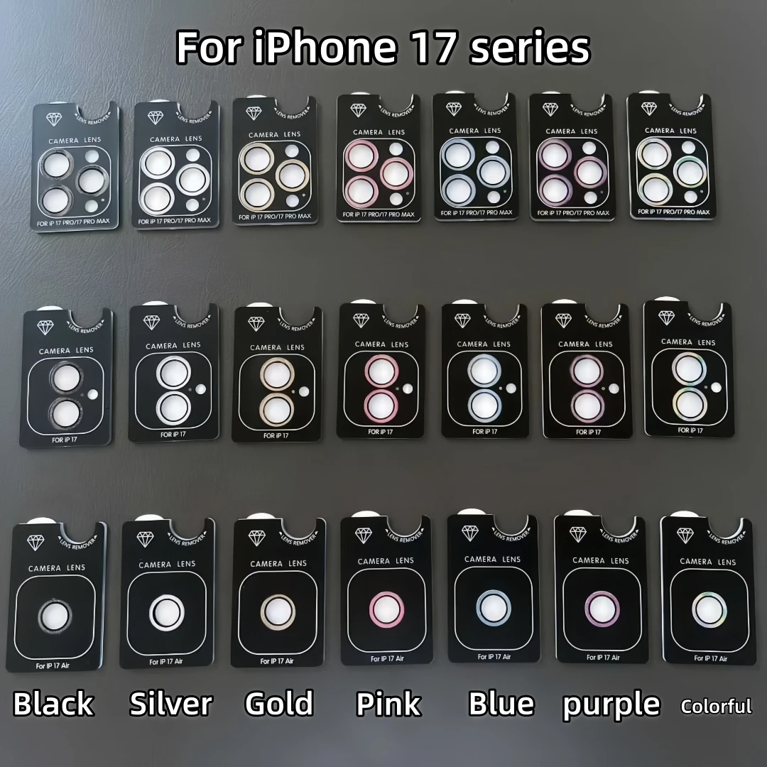 Shiny Lens Protector and 17 Air Easy Installation Glitter Camera Film Series Rear Camera for iPhone 17 Pro Max Pack of 50 - Image 2