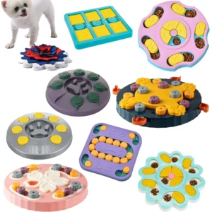 Multifunctional Funny Educational Dog Puzzle Feeder Interactive IQ Training Mentally Stimulating Slow Food Pet Slow Feeder Toy Pack of 2