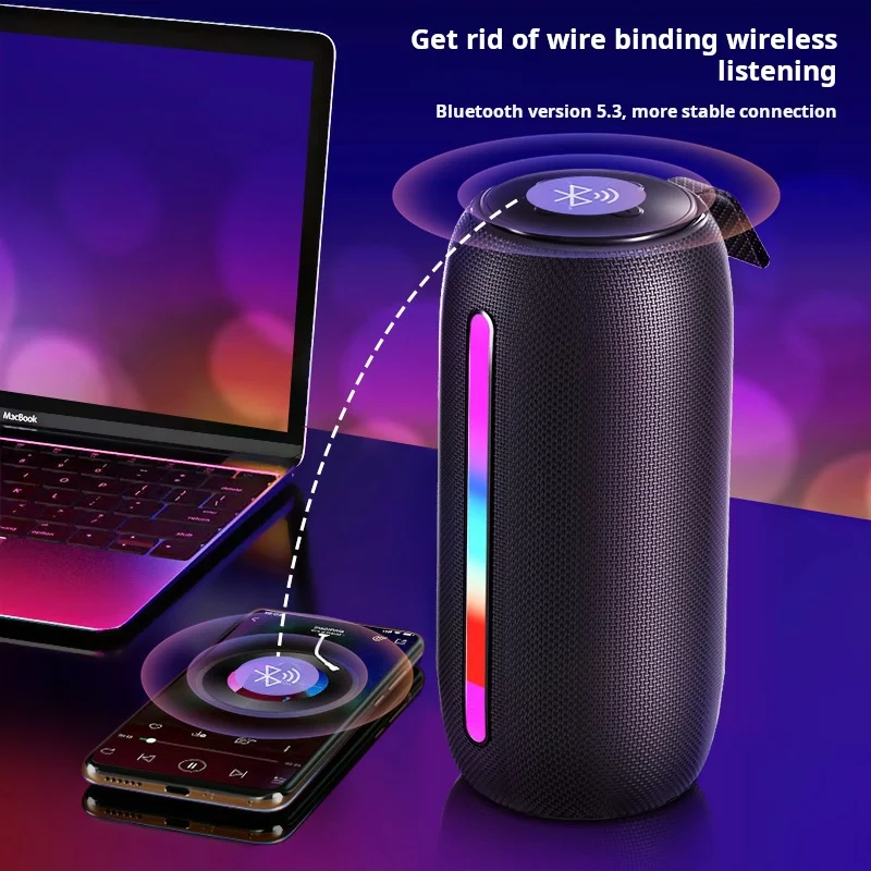FLIP8 Mini Wireless BT Loudspeaker Karaoke Car Mobile Phone RGB LED Portable Speaker Cycling Outdoor Party Player Music Speaker Pack of 10 - Image 3