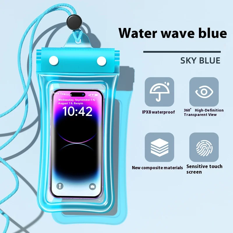 IPX8 Mobile Phone Waterproof Case Clear Waterproof Bag Pouch TPU Water Proof Universal Cell Phone Bag for Iphone Pack of 10 - Image 3