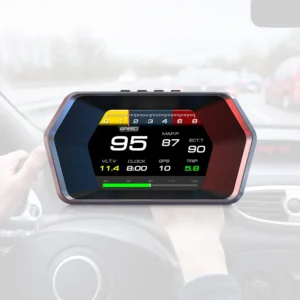 WIIYII OBD2+GPS Turbo Pressure P17 Head up Display Obd2 Gauge Speedometer Car Accessories Hud Obd2 Scanner for Vehicle