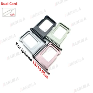 Wholesale Dual SIM Card Tray -15 Plus Tiroir Sim Replacement Holder Slot Drawer Phone Module Board Spare Parts for iPhone 15 Pack of 100
