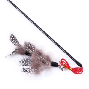 Eco-friendly Double Layered Feather Cat Teaser Wand with Bell Funny Modern & Fashion Cat Toy China Manufacturer Pack of 200