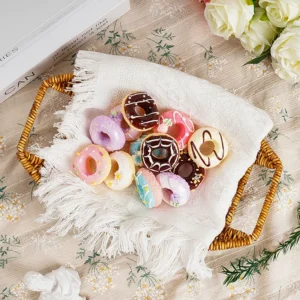Exclusive Multicolor PVC Mini Donut Food Model, Ideal for Display, Gifting, Photography Props, and Unique Decor Accent Piece Pack of 2