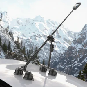 Car Suction Cup Holder for Insta360 X4 X3 Car Mount Kit with Invisible Selfie Stick CNC Adapter for Go Pro DJI Accessories