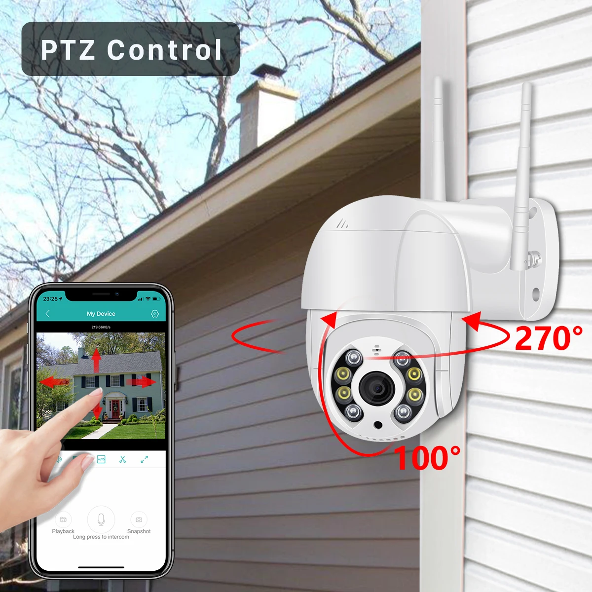 Rscamtom 1080P HD Outdoor Home Wifi Camera Motion Detection Alarm Color Night Vision Cc Camera Wifi - Image 2