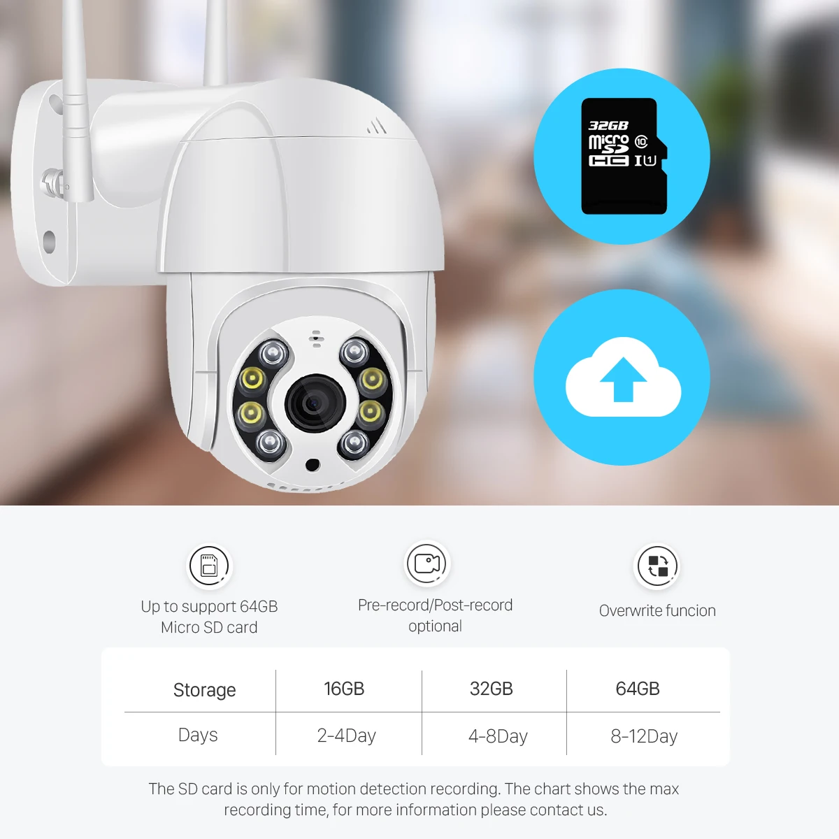Rscamtom 1080P HD Outdoor Home Wifi Camera Motion Detection Alarm Color Night Vision Cc Camera Wifi - Image 4