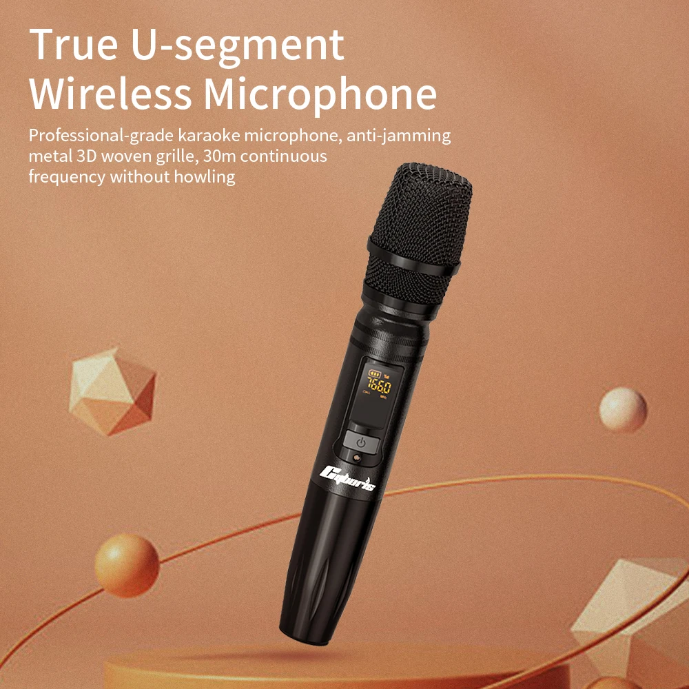 Tang T9 CYB-Retro Karaoke Wireless Portable Dual Speaker Stereo 80W Powerful with Microphone Support AUX IN/TF/U Card/Mic /Aux - Image 2