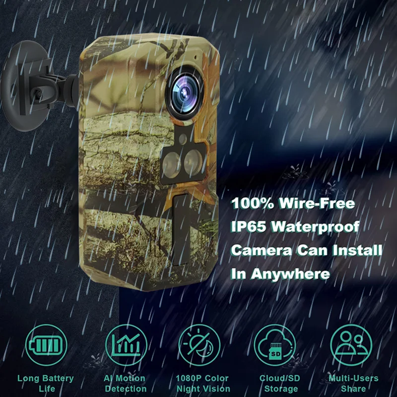 Wireless Monitor Outdoor Security Wifi HD 1080p Camera - Image 2