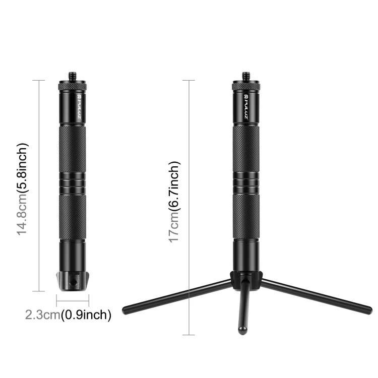 PULUZ Aluminum Alloy Light Mobile Stand Live Camping Ground Holder Flexible Tripod Stand for Mobile Phone for Camera - Image 3