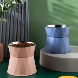 Fashionable Cross-Border Portable Pet Slow Feeder Plastic Non-Slip Washable 2-in-1 Customized Color Feeding Bowl for Cats & Dogs Pack of 2