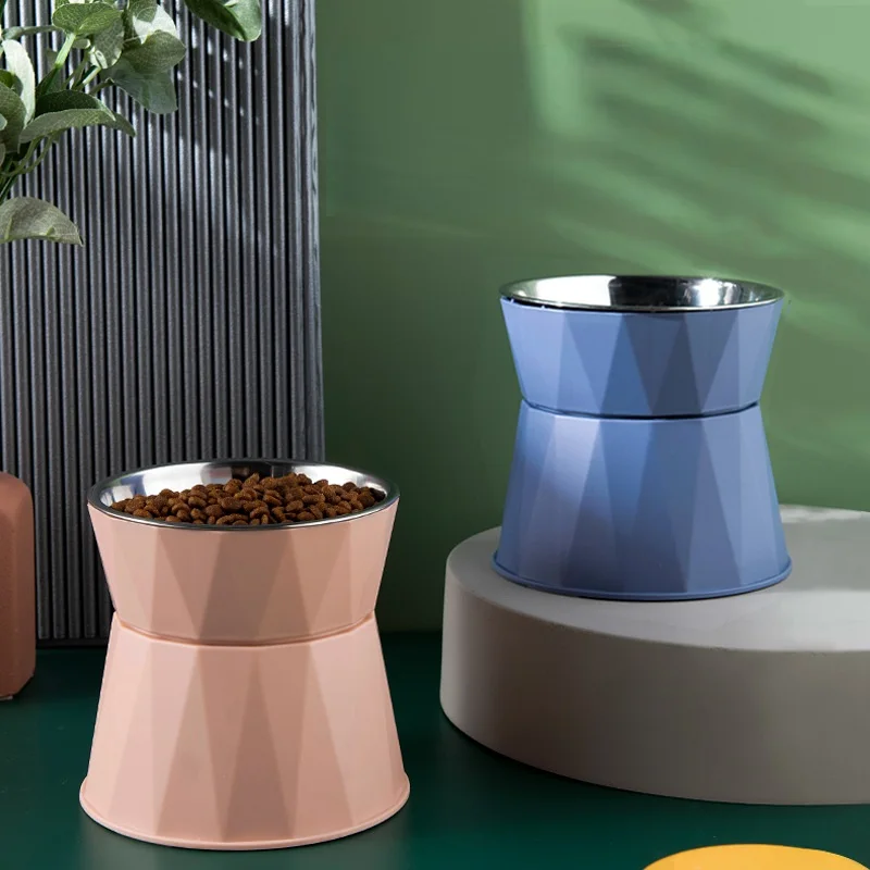 Fashionable Cross-Border Portable Pet Slow Feeder Plastic Non-Slip Washable 2-in-1 Customized Color Feeding Bowl for Cats & Dogs Pack of 2