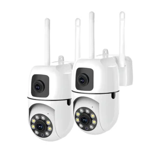 Rscamtom 2MP Dual Lens Camera De Surveillance Wifi Motion Detection Color Night Vision Light Bulb Camera