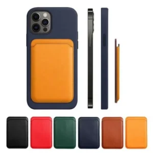 Ultra-Thin Magnetic Phone Wallet Holder Card Case Business Ceredit Pocket PU Leather Card Holder Wallet for iPhone Pack of 10