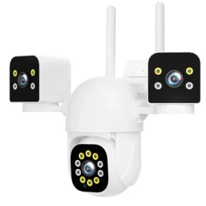 Rscamtom Triple Lens Triple Screen 6MP Camera De Surveillance Sans Fil Wifi Color Night Vision Motion Detection Wi-fi Camera