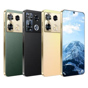 Note40 Pro Smartphone Face Unlock 108MP Rear Camera Octa Core CPU Android 13 LTE Cellular HD Screen Blue Triangle Color EU