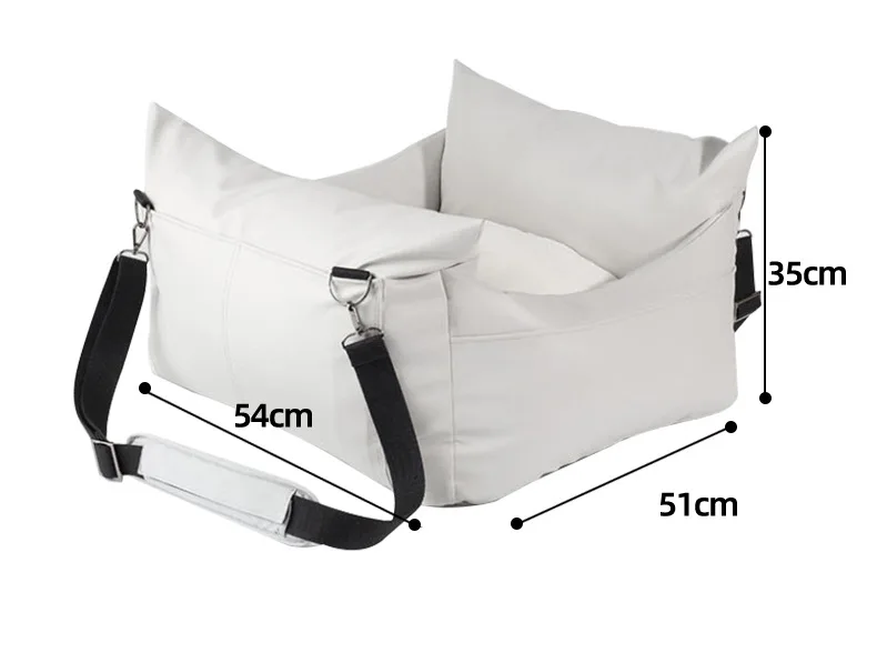 | Pet Car Safety Seat with Adjustable Strap | Soft Cushion for Small Dogs and Cats Pack of 2 - Image 3