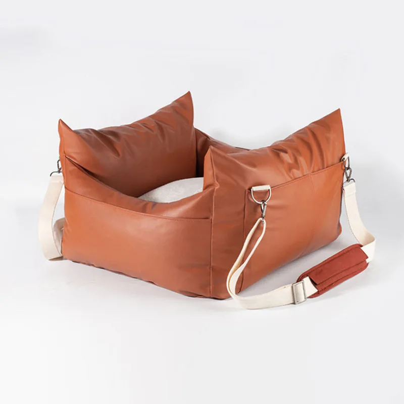 | Pet Car Safety Seat with Adjustable Strap | Soft Cushion for Small Dogs and Cats Pack of 2