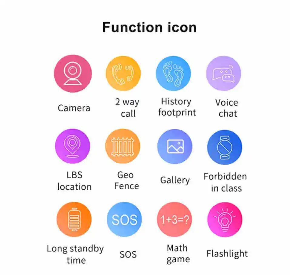 New Square Q19 Kids Smart Watch Phone Children Pedometer Fitness Tracker Answer Call Touch Camera IP67 Waterproof - Image 4