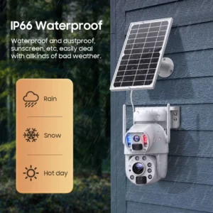 Y5 Solar Camera 20x Full HD Outdoor Smart PTZ WiFi with AI Auto Tracking CMOS Sensor Cloud Storage 1 Year Warranty