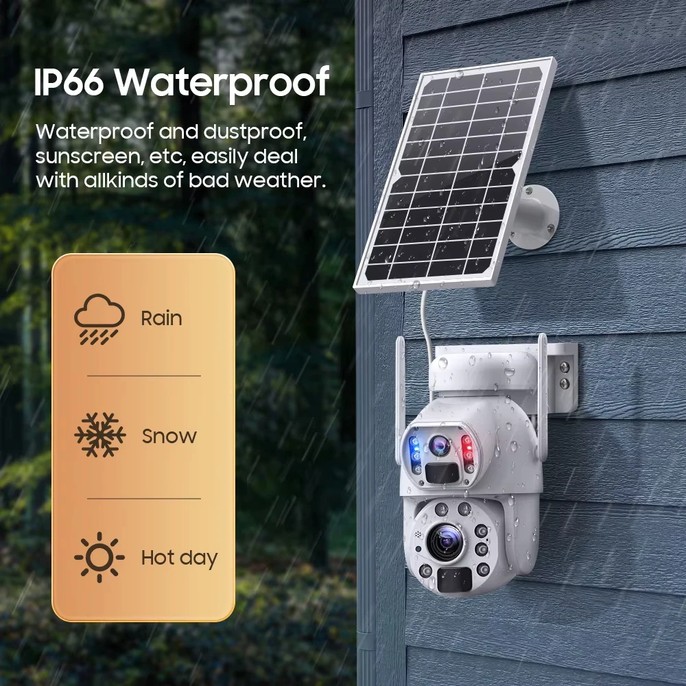 Y5 Solar Camera 20x Full HD Outdoor Smart PTZ WiFi with AI Auto Tracking CMOS Sensor Cloud Storage 1 Year Warranty