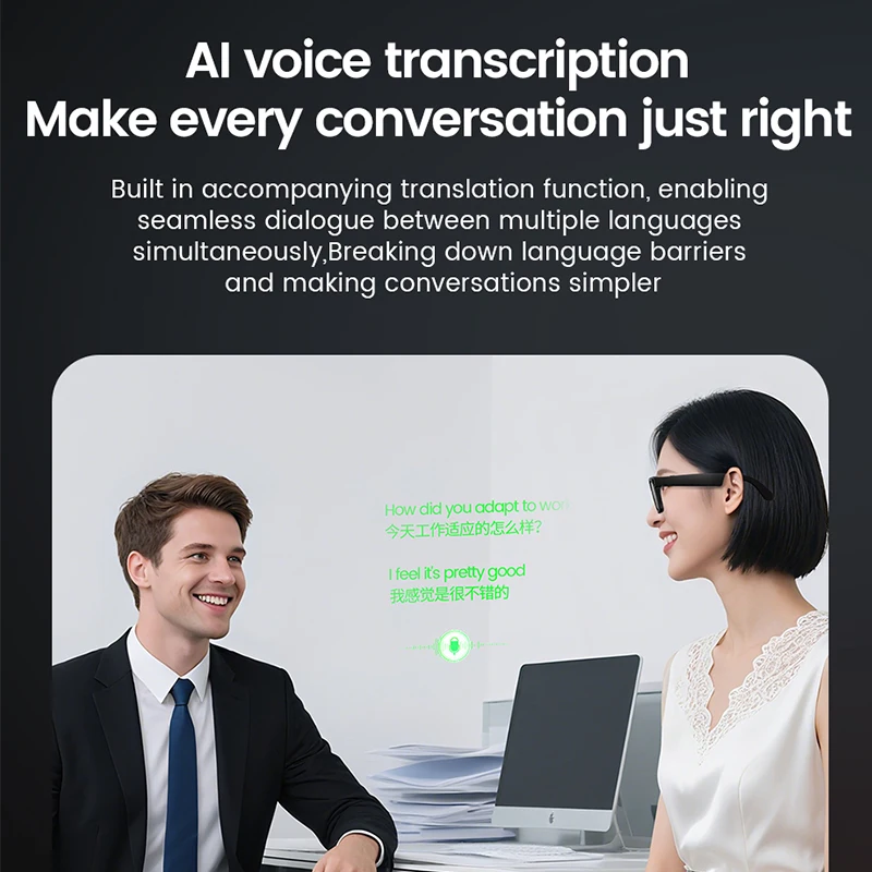 E03 Fashion Smart Sunglasses with 4K Camera Take Pictures Video 300mah ChatGPT Bt Phone Calls Music Smart AI Glasses Pack of 2 - Image 4