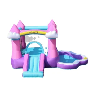 Inflatable Bounce House with Slide Bouncy Castle Jumper Jump Game for Kids Pool with Blower for Kids