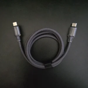 High Aesthetics Woven Transparent Ice Crystals Shells Ultra Fast Charge USB C to USB C Cables Pack of 100