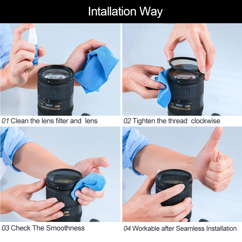 Wholesale Ultra Slim Camera Lens UV Filter 49 55 62 67 77 82 86 95 105 mm HD Optical Glass Multi-coated MC UV Protection Filter Pack of 5 - Image 3