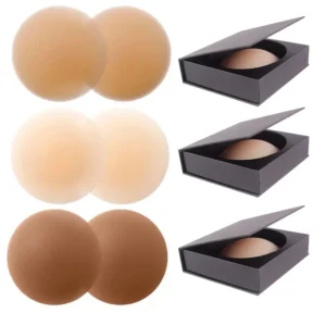 Matte Nipple Covers for Women Silicone Adhesive Invisible Bra Nipple protection Reusable Sticky Pasties Stickers Pack of 2