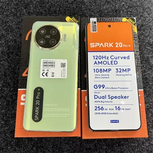 Premium Finish Spark 20 Pro+ Android 14 4G Smartphone Daul Speaker Mobile Phone Smart Phone 16+256GB - Image 3