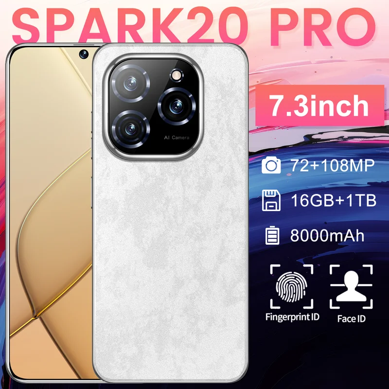 Spark 20 5G Android 14 Smartphone Deca Core 120Hz Display 108MP Camera 6800mAh Battery Dual SIM Wireless Charging - Image 3